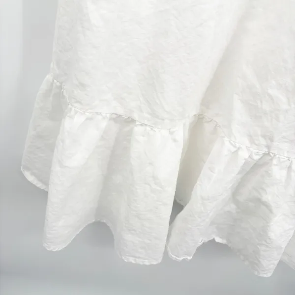 Gal Meets Glam Womens Angela White Linen Cotton Cottagecore Ruffle Dress Size 16 - Image 5