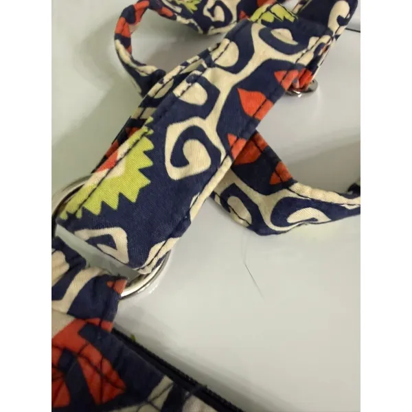 Vera Bradley Original Zip Hipster Crossbody‎ Bag Sun Valley Quilted Navy Orange - Image 7