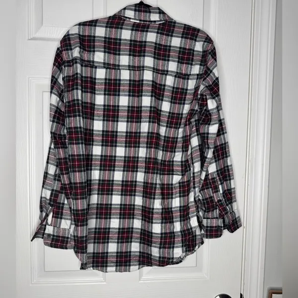 ABERCROMBIE AND FITCH‎ soft af red green plaid button down size small - Image 2