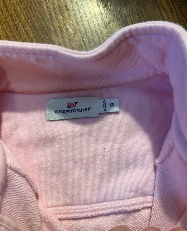 Vineyard Vines Notre Dame Pink Quarter Zip - Image 3