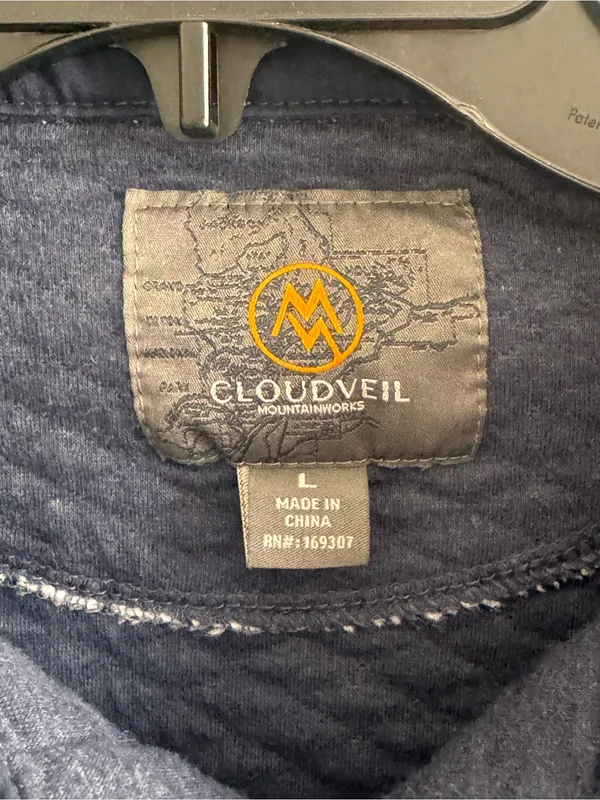 Cloudveil Mountain Works Quilted Snap‎ Shirt Jacket Blue Large - Image 2