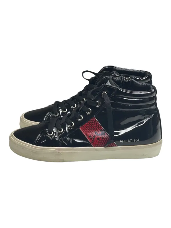 Vintage Havana 𖠌 Snake Eye High Top Sneakers 𖠌 Faux Black Red Patent 𖠌 6.5M - Image 7