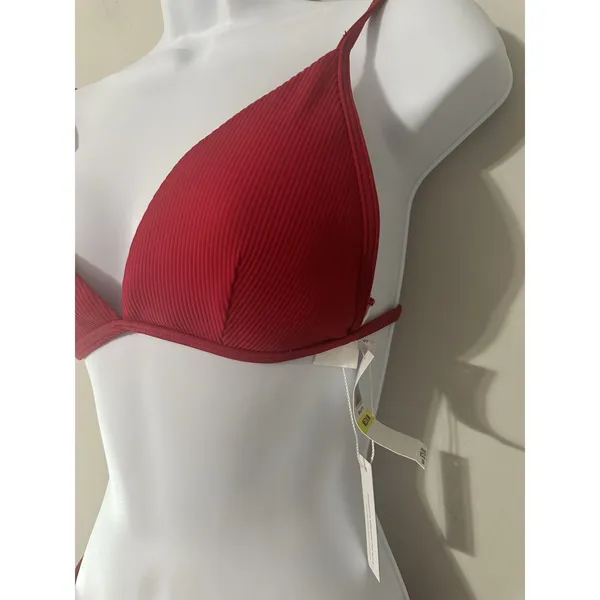 NWT Summerful Swimwear: Red‎ Ribbed Bikini Set (Top Medium, Bottom Small) - Image 2