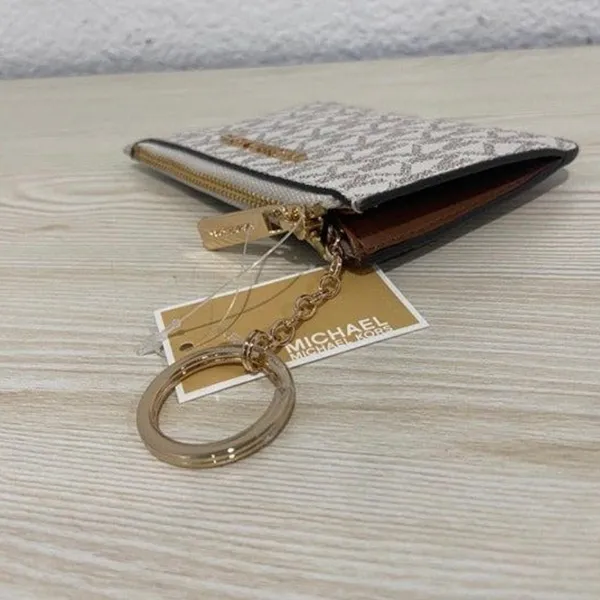 Michael Kors Vanilla Key Chain Wallet - Image 5