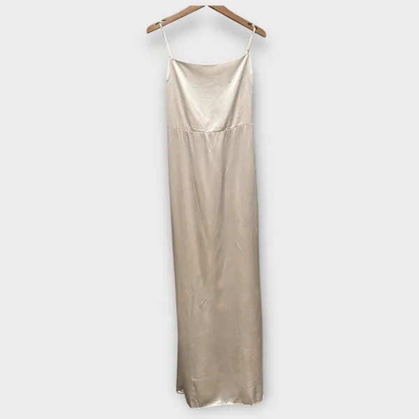 Reformation Sauvignon Silk Dress in Ivory Size 10 - Image 4