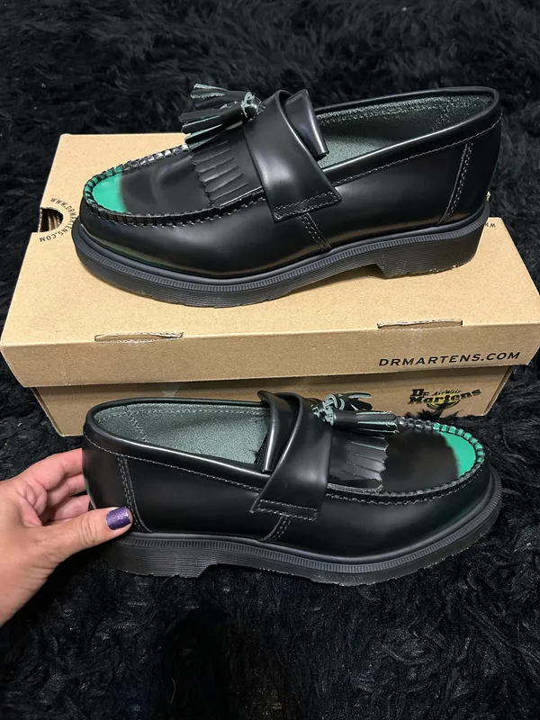 DR MARTENS ADRIAN TASSEL ARCADIA RUB OFF LEATHER LOAFERS shoes women’s 8 new - Image 7