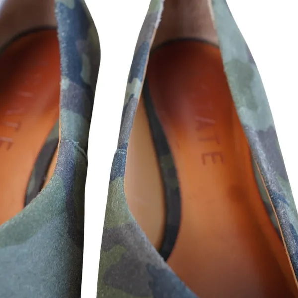 1.STATE Bennie Camo Skimmer Flats Camouflage‎ Pointed Toe Slip-On Shoes Size 7M - Image 3