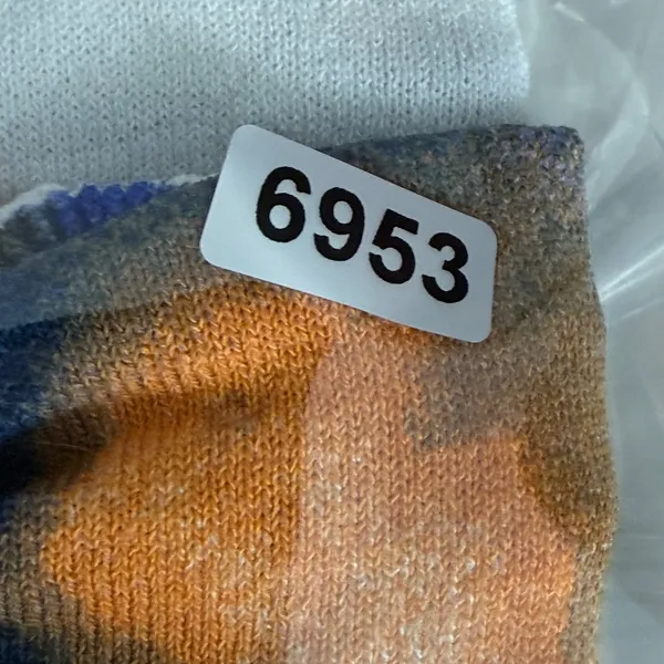 Zara Womens Abstract‎ Watercolor Knit Maxi Dress Blue Orange Strappy Size Medium - Image 11