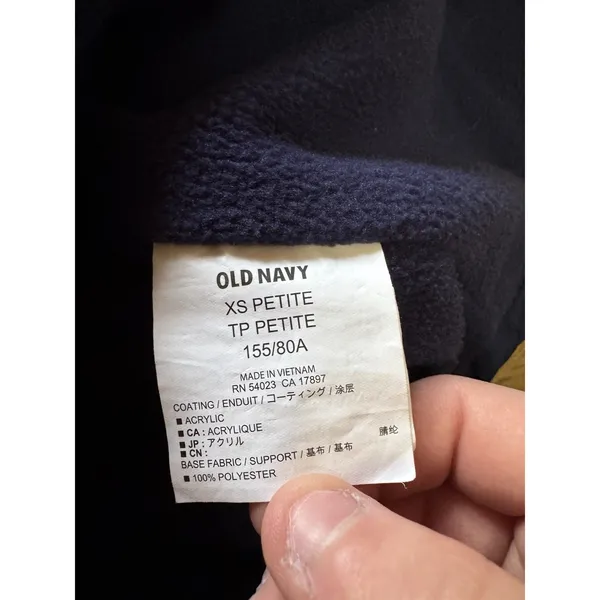 Old Navy Women's Navy Blue Puffer Vest Full Zip with Snaps‎ Pockets Size XS City - Image 10