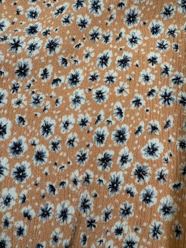 Flower Pattern Crop Top Orange - Image 3
