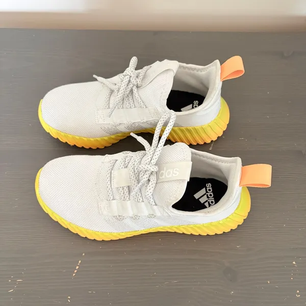 Adidas Sneaker Kaptir Flow 6 White Yellow Orange Gradient Chunky Mesh Athletic - Image 14