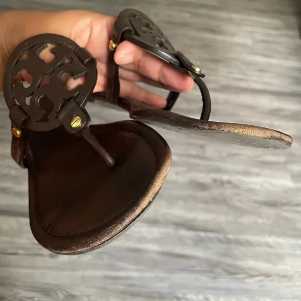 Tory Burch Dark Brown Leather Sandals - Image 7