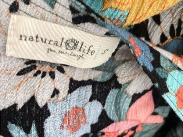 Natural Life Sidney Colorful Floral Boho Crinkle Maxi Dress Size Small - Image 5