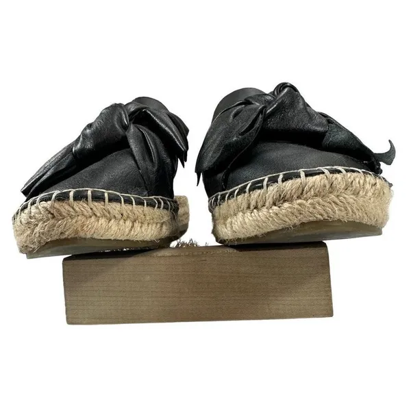 Sam Edelman Lynda Black Leather Espadrille Mules - Image 8