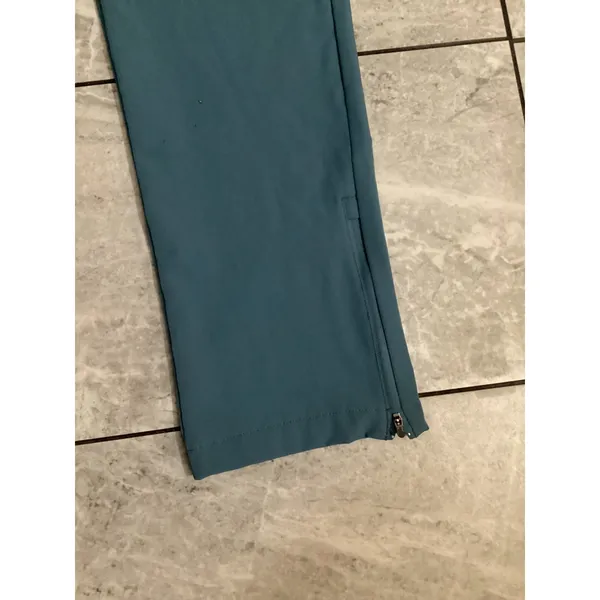 New Balance Women Jogger Pants Teal Green Athletic Zip Ankle Drawstring Size L - Image 3