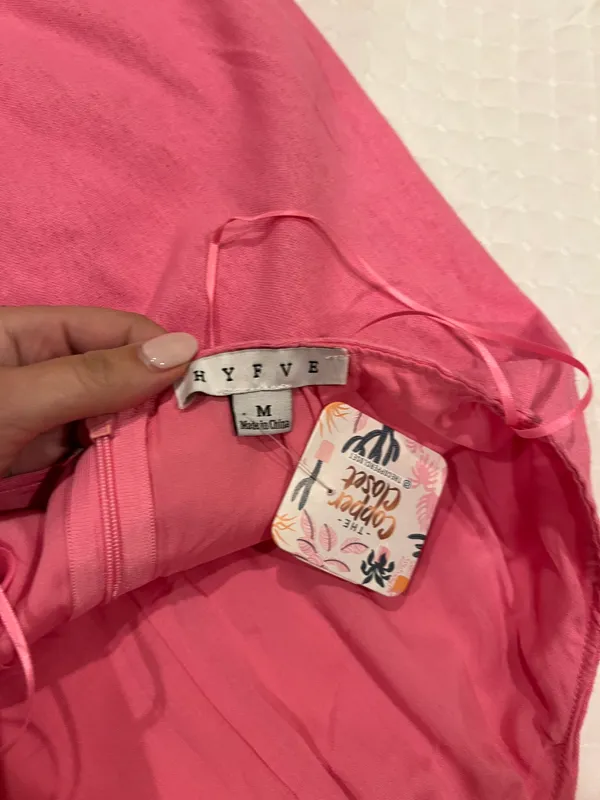 Pink Linen Dress Size M - Image 4