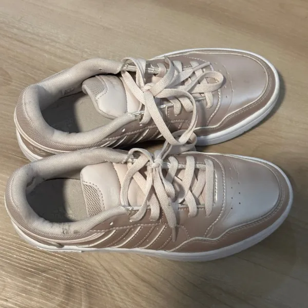 Adidas Hoops 3.0 Low Rose Gold 6.5 Women Metallic Sneakers Casual - Image 5