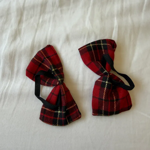Red Plaid Pleated Mini Skirt Set 🍒 Y2K Schoolgirl Coquette Outfit – Size M (30” Waist) – Brand New - Image 4