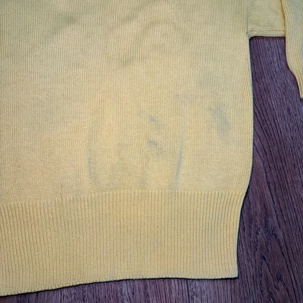 VTG 80s Beldoch Popper Yellow Floral Applique Pearl Knit Sweater Womens M READ - Image 10