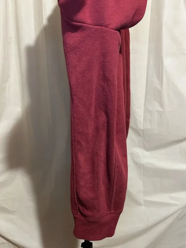 NIKE Hoodie Sweatshirt XL Swoosh Full Zip Maroon Vintage Y2K - Image 4