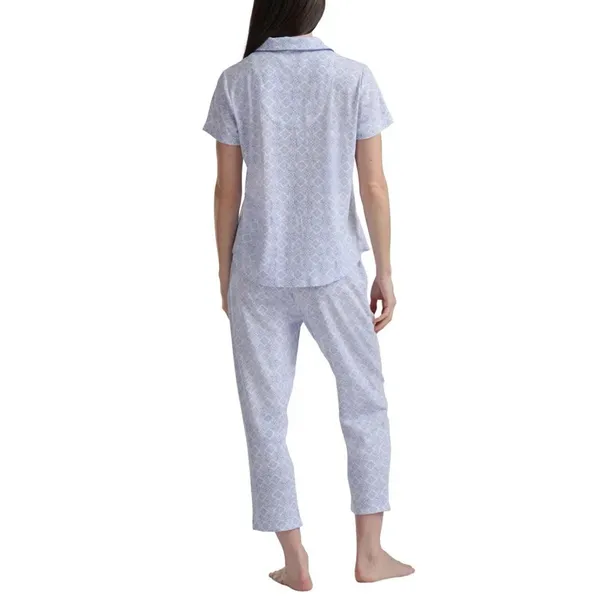 NWT Karen Neuburger Women's Notch Collar 2-piece PJ Set Blue M - Image 5