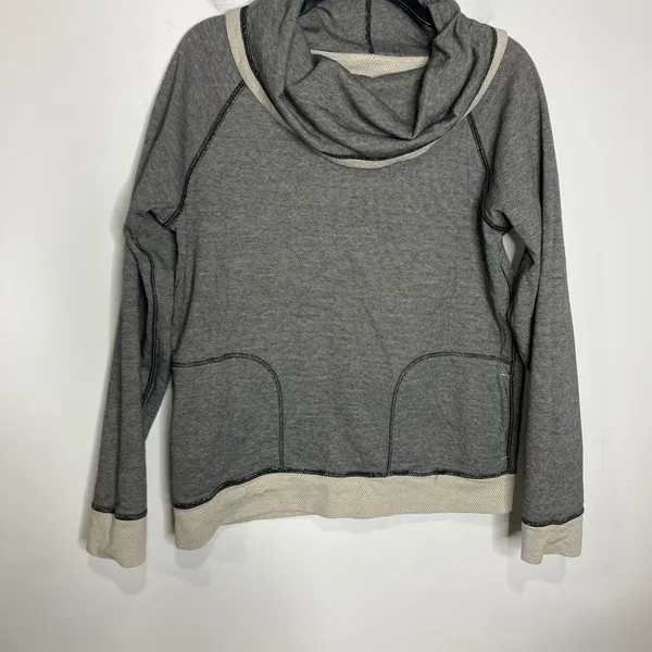 Patagonia reversible double knit pullover cowl‎ neck women's size medium - Image 15
