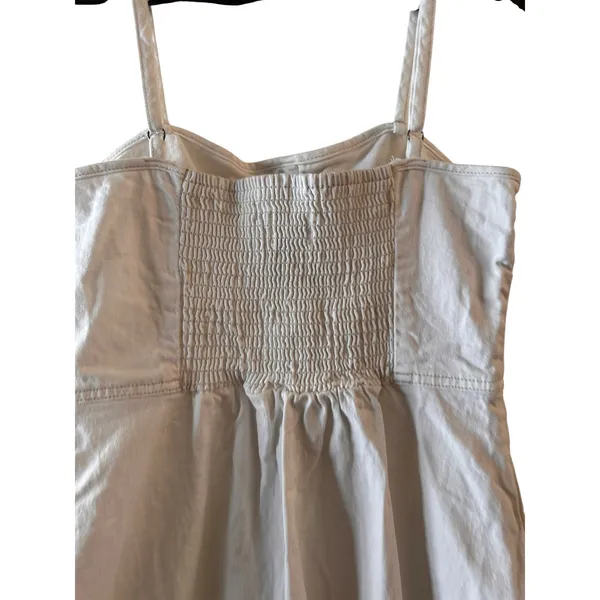 Universal Threads White Sleeveless A-Line Button Denim Dress Pockets Women Sz S - Image 6