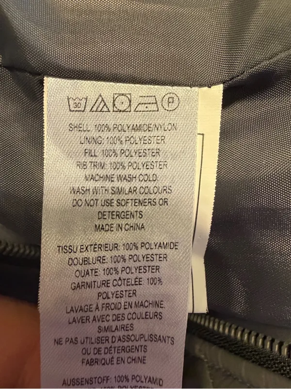 French Connection Large Silver Quilted Longline Bomber Jacket Coat - Image 12