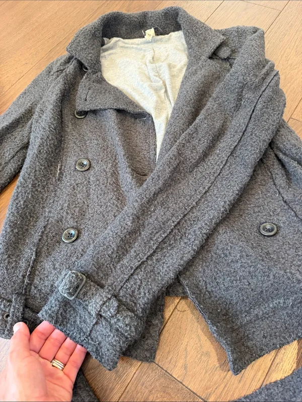 Free People "We The Free" Outta Left Field Military Jacket Gray Small - C54-134 - Image 5