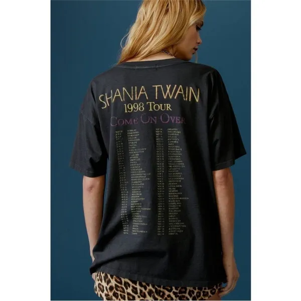 NWOT Shania Twain Come On Over 1988 Tour Merch Tee in Vintage Black DAYDREAMER - Image 4