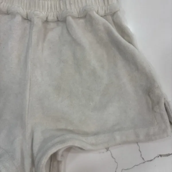 Frankies Bikinis Shorts Womens Size Small White Terry Cloth Swim Beach - Image 3
