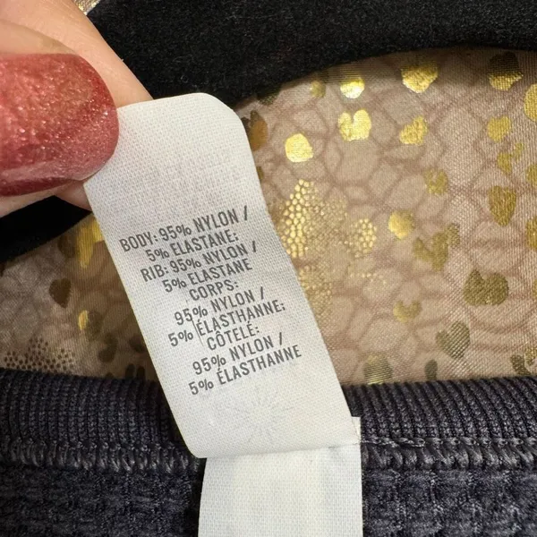 Aerie OFFLINE Main Squeeze Blue Gray Seamless Cropped Waffle Henley Top‎ Medium - Image 6