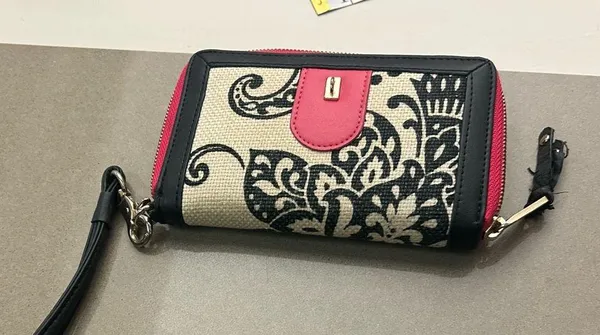 Spartina Linen and Leather Bag in Pink - Image 4