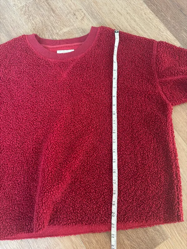 American Eagle Red Cropped Sweater - Size XS - Image 4