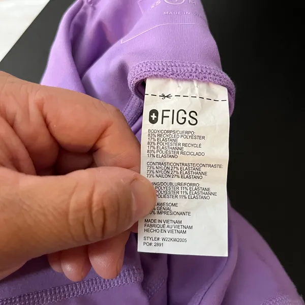 Figs Yola Leggings Small‎ Purple High Rise Stretch Yoga Athletic Pants Pockets - Image 6