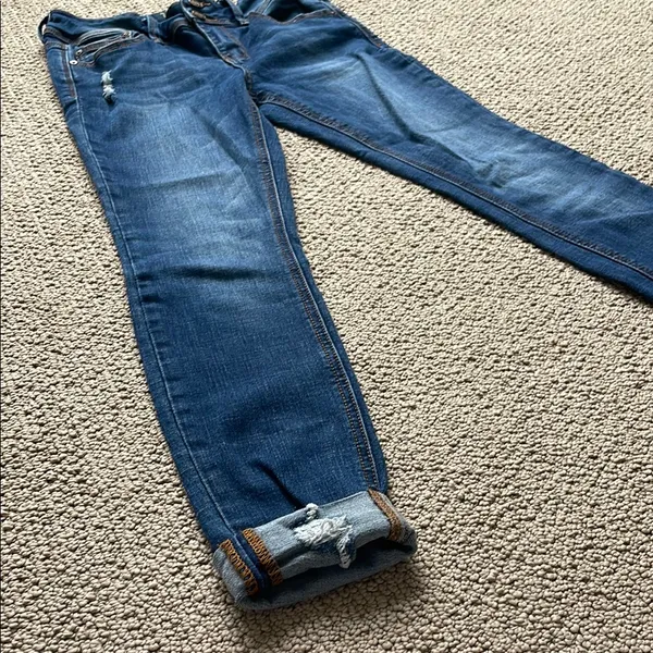 Indigo Rein Dark Blue Skinny Jeans - Image 7