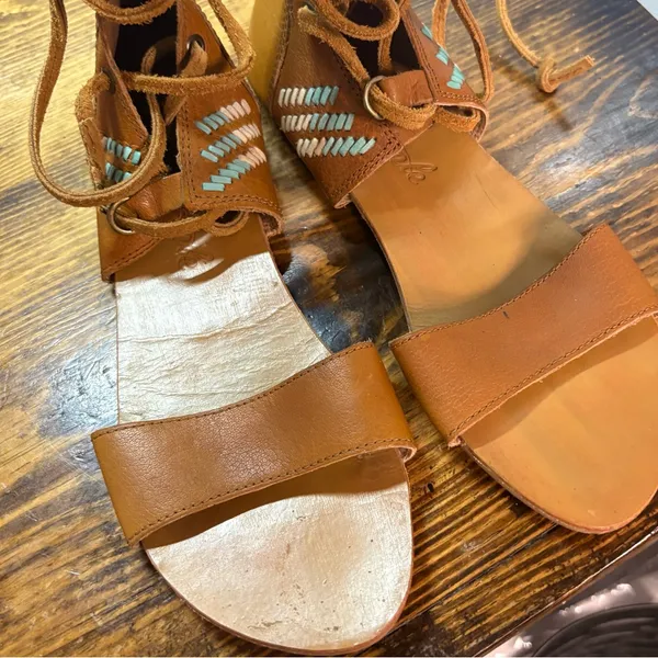 Free People Bellflower Tall Lace Up Gladiator Sandals Size‎ 39 (8.5) - Image 6