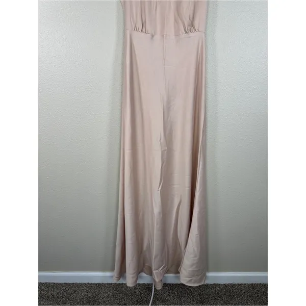 Sachin & Babi Pale Pink Maxi Dress Womens 0 Formal Bridesmaid Satin Floor Length - Image 9