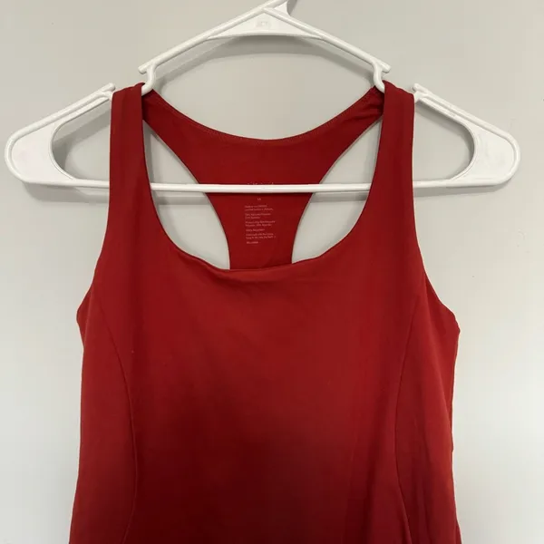 Girlfriend Collective Orange Sleeveless Exercise Dress - Image 2