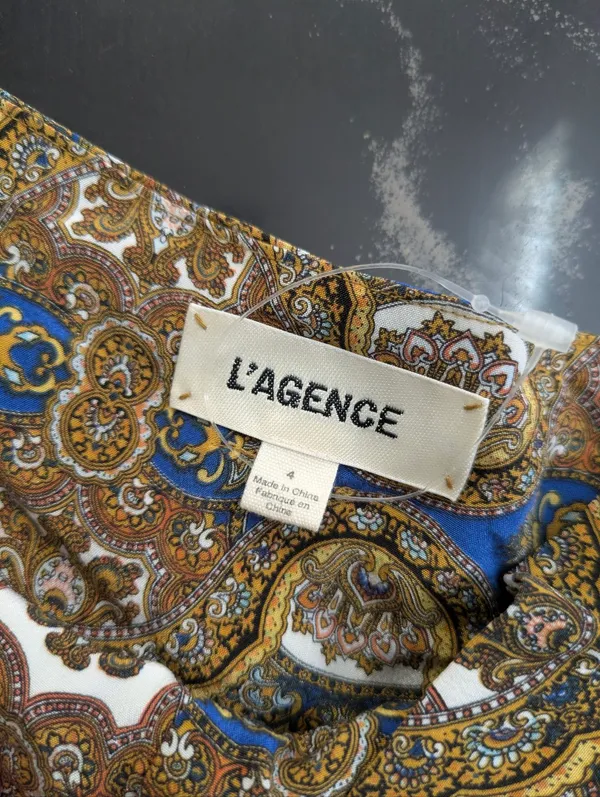 L'agence Alex Paper Bag Silk Shorts Size 4 - Image 3
