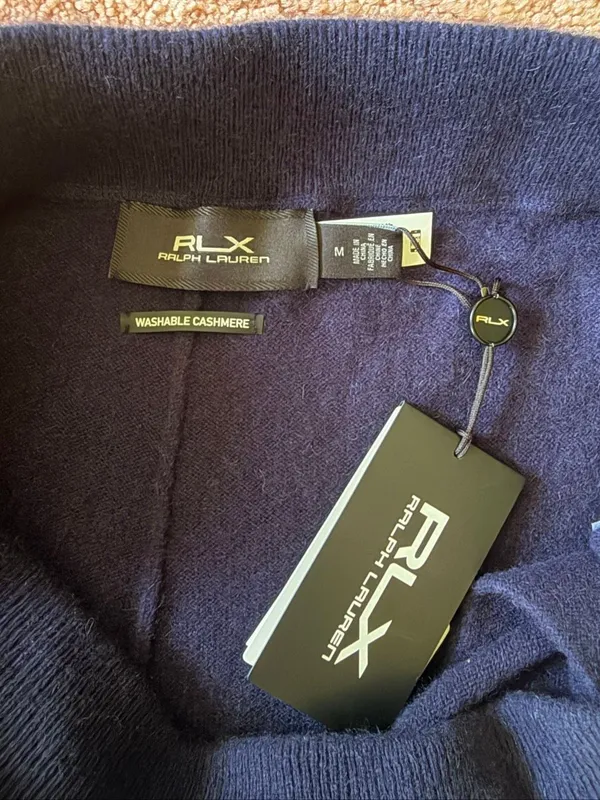 RLX Ralph Lauren Washable Cashmere Jogger Pants M Navy NWT MSRP $368 - Image 4