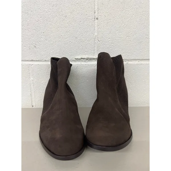 Eileen fisher sz7 Dark Chocolate brown Aesop Booties stretch chelsea boot - Image 2