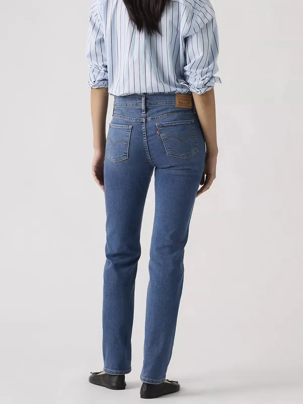 Levi's 314 Shaping Straight Leg Women's Jeans in Medium Blue 32x32 - Image 3