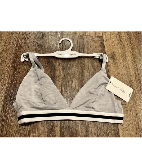 French Affair Bra, Small, Gray, Adjustable Straps, NEW - Image 2