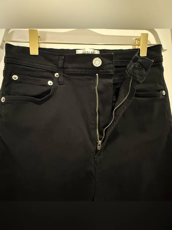 Agolde Roxanne Skinny Jeans 28 Black Minimalist Clean Girl Fall City Chic Scandi - Image 8
