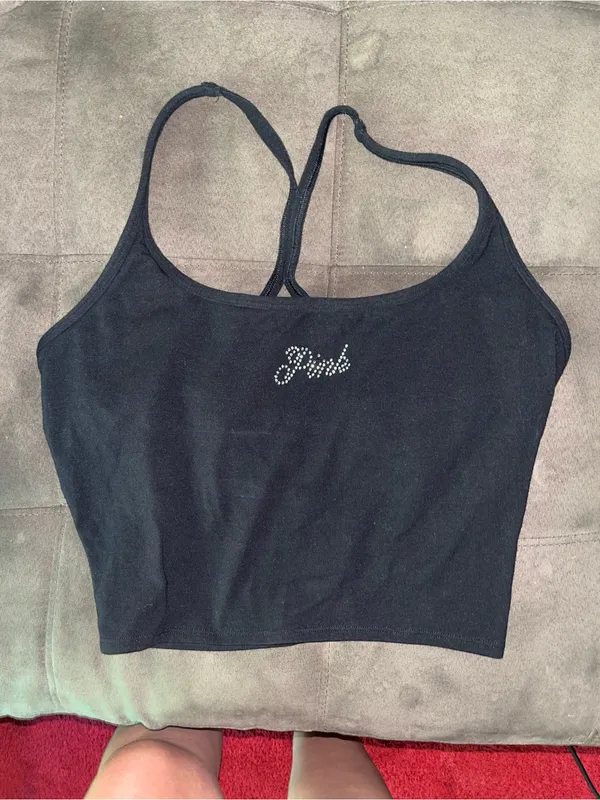 Victoria’s Secret PINK Rhinestone Tank Top Size Medium - Image 5