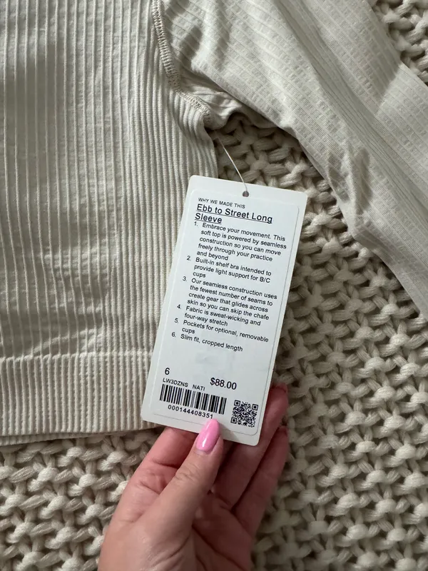 Lululemon Ebb to Street Cropped Long Sleeve - Image 2