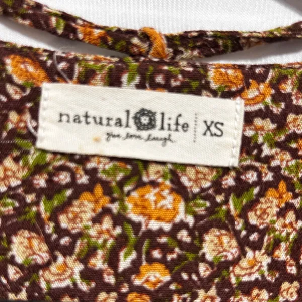 Natural Life Women Cottage Ditsy Floral Top XS Boho Prairie Earthy‎ Romantic - Image 6