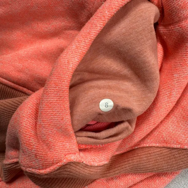 Lululemon Women’s Full Zip Hoodie Size 8 Coral Athletic Jacket Hooded - Image 3