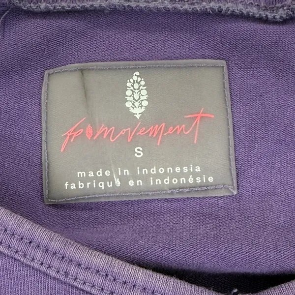 FP Movement Free People Hot‎ Shot Onesie Purple Cotton Stretch Romper Womens S - Image 2